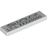 Tile 1 x 4 with Sián, Unique Code Print
