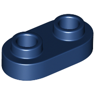 Lego Plate Special 1 x 2 Rounded with 2 Open Studs / Dark Blue