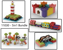 11030 - 5in1 Bundle - Castle, Train, Farm Animals, Lighthouse & Canal Bridge