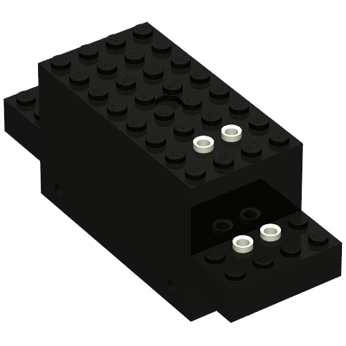 Lego Motor, Train, 4.5V 12 x 4 x 4 Type I / Black