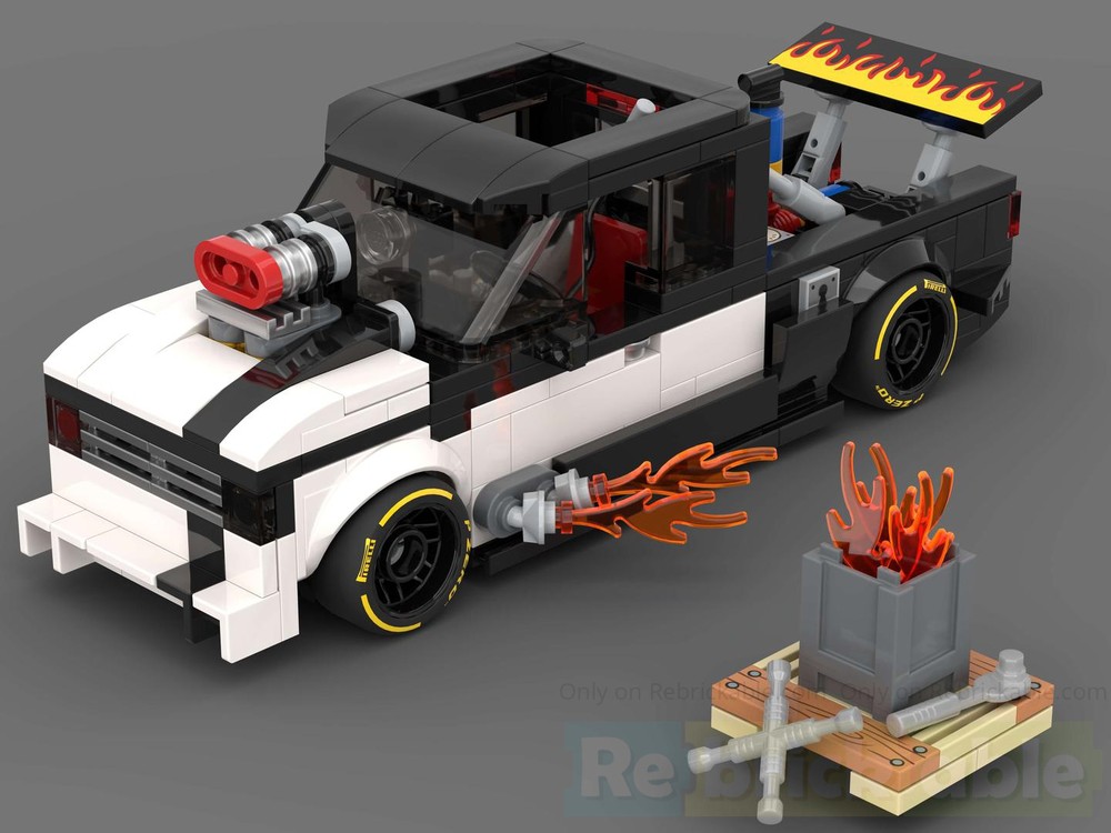 Lego 1992 Custom Ford Ranger V.2 - "The Danger" Race Truck