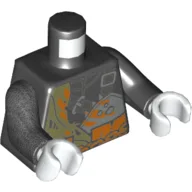 Torso, Odd Arms, Armour, Damaged, Belt, Chain Print, Left Black Arm, Right Pearl Titanium Arm, White Hands / Black