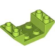 Brick Sloped Inverted 45° 4 x 2 Double with 2 x 2 Recessed / Lime