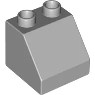 Duplo Brick 2 x 2 Slope 45° / Light Bluish Gray