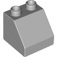 Lego Duplo Brick 2 x 2 Slope 45° / Light Bluish Gray