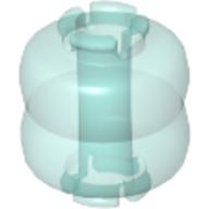 Lego Clikits Bead, Connector Thick Small Double with 2 Pins / Trans-Light Blue