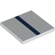 Tile 4 x 4 with Dark Blue Stripe Print