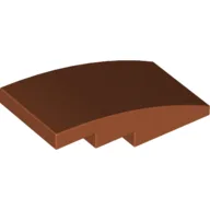 Brick Curved 4 x 2 No Studs / Dark Orange