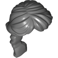 Lego Hair Ponytail Long French Braided / Dark Bluish Gray