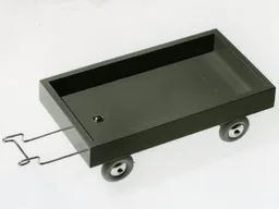 Tractor Attachment, Wooden - Trailer with 4 Wheels for Farmall Tractor {Vogn til "Farmall" Traktor}