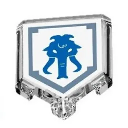 Tile Special 2 x 3 Pentagonal with Nexo Power Shield Print - Mammoth / Trans-Clear