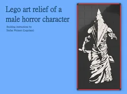 Lego art relief of a male horror character