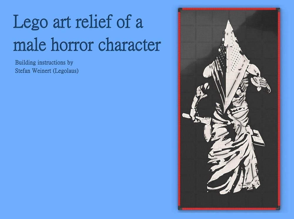Lego art relief of a male horror character