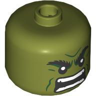 Lego Bigfig Head Hulk, Angry Scream print