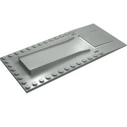 Baseplate Raised 8 x 18 with Garage Floor Plate (Old style) / Light Gray