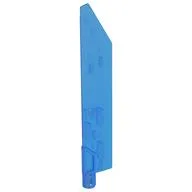 Large Figure Weapon Sword, Blade with Bar, Single Edge / Opal Trans-Dark Blue