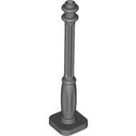 Lego Lamp Post 2 x 2 x 7 with 6 Base Flutes / Dark Bluish Gray