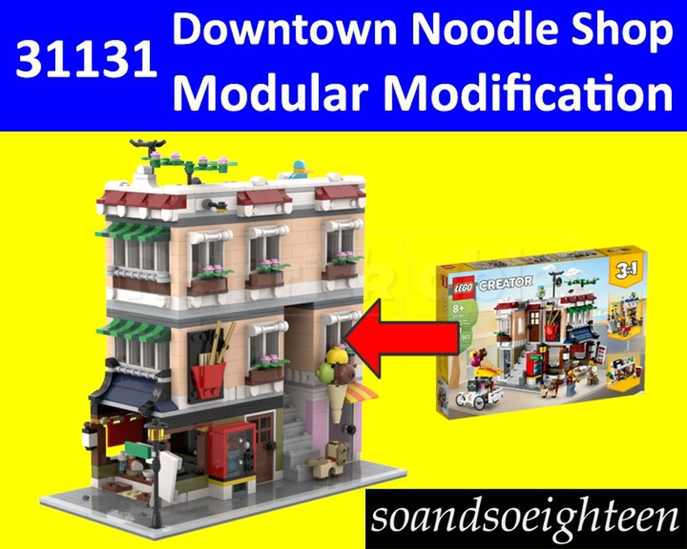 Lego Downtown Noodle Shop Modular Modification (31131)
