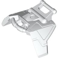 Lego Large Figure Chest Cover, Armour with Angled Bar on Top and Straight Bar on Bottom / White