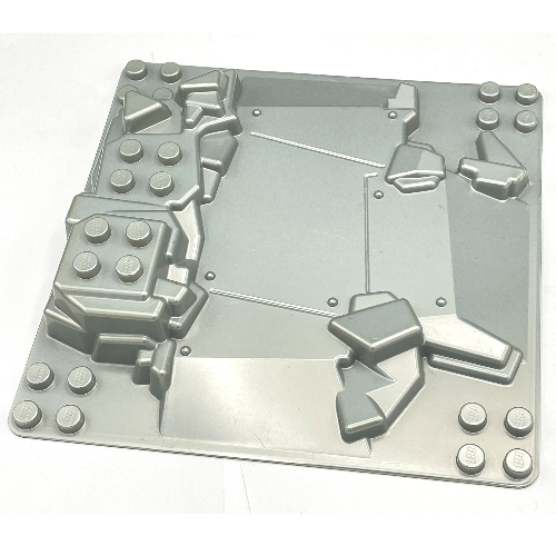 Lego Duplo Baseplate Multi Leveled with Slopes and Steps 12 x 12 with Four Studs in Each Corner / Pearl Light Gray