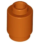Brick Round 1 x 1 Open Stud / Dark Orange