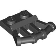 Lego Plate Special 1 x 2 with Angled Handles on Side / Black