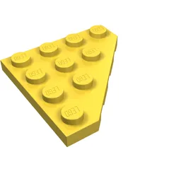 Wedge Plate 4 x 4 Cut Corner / Yellow