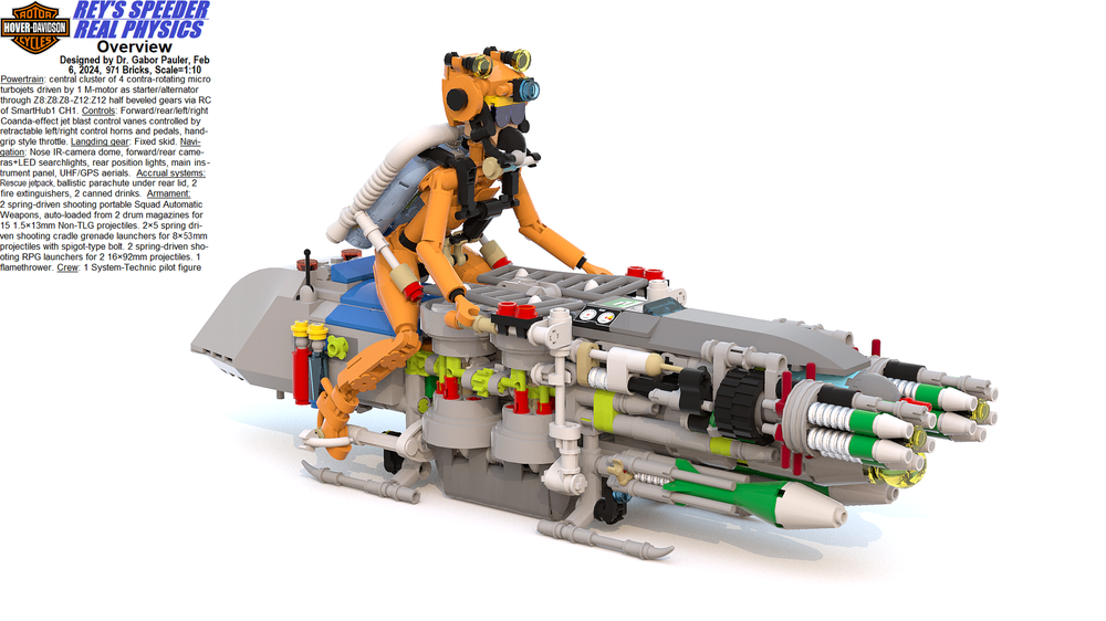 Lego Rey's Speeder meets Real Physics