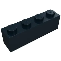 Brick 1 x 4 / Black