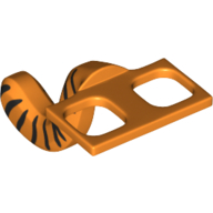 Lego Minifig Hipwear Cat / Monkey Tail Costume with Black Tiger Stripes print