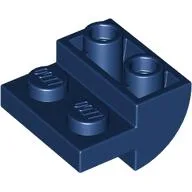 Brick Curved Inverted 2 x 2 with 1 x 2 Cutouts / Dark Blue