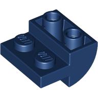 Lego Brick Curved Inverted 2 x 2 with 1 x 2 Cutouts / Dark Blue
