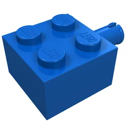 Brick Special 2 x 2 with Pin and No Axle Hole / Blue