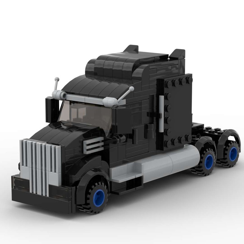 Lego Black american truck with high roof and accessories