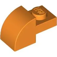 Brick Curved 1 x 2 x 1 with Curved Top / Orange