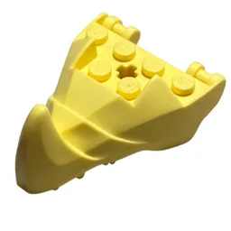 Creature Body Part, Dragon Head Lower Jaw with 6 Studs on Top, Spike, Teeth [Plain] / Bright Light Yellow