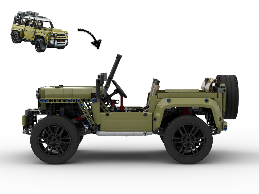 Lego 42110 C model - Willys Jeep