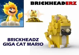 Brickheadz Giga Cat Mario from Bowser's Fury