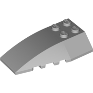 Lego Brick Wedged, Curved 6 x 4 Triple / Light Bluish Gray