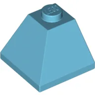 Brick Sloped 45° 2 x 2 Double Convex / Medium Azure