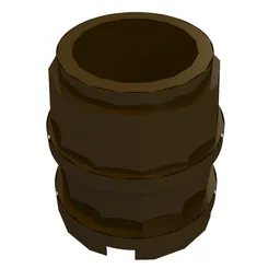 Barrel 2 x 2 x 2 / Dark Brown