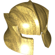 Lego Helmet Castle with Cheek Protection Angled / Pearl Gold