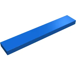 Tile 1 x 6 with Groove / Blue