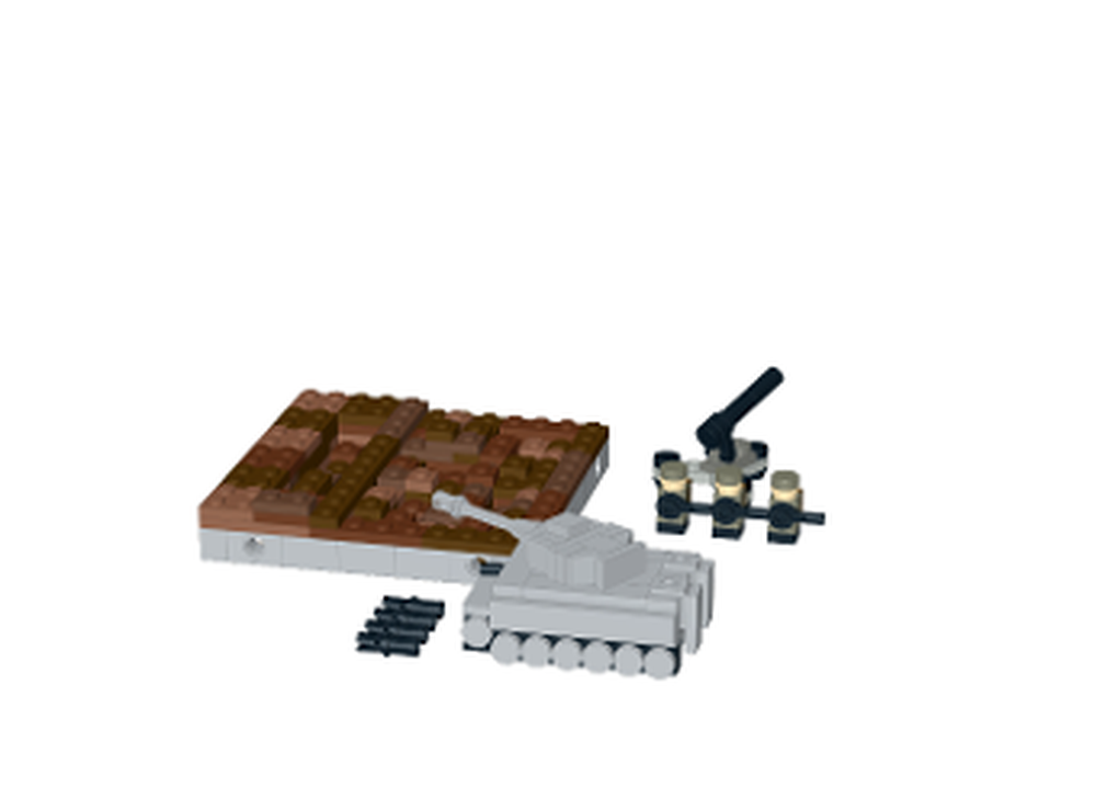 Lego Brick Battle: axis trench in muddy feilds