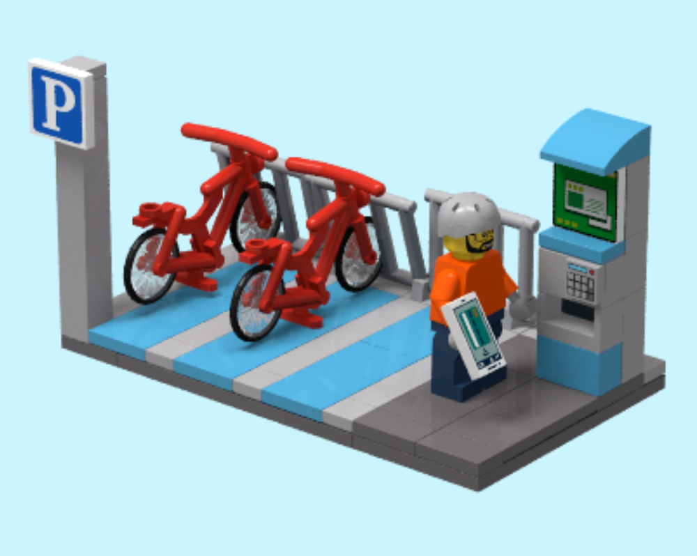 Lego bike-sharing system moc
