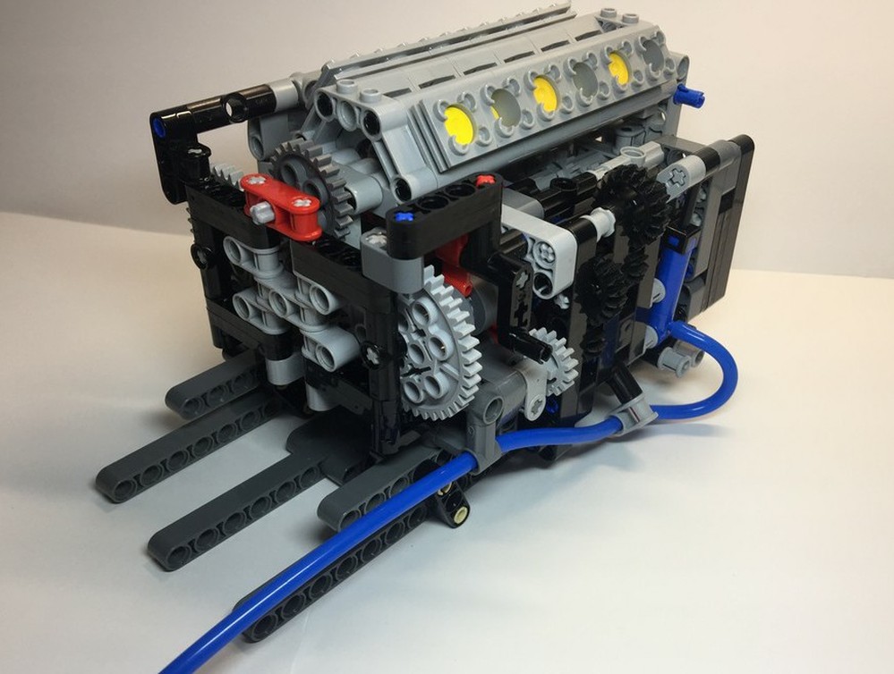 Lego V12引擎 和 6+6R 以及 打气泵 一体化模块