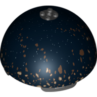 Lego Dome Hemisphere 11 x 11 with 2 x 2 Studs on Top and Asteroid Field Print [75008]