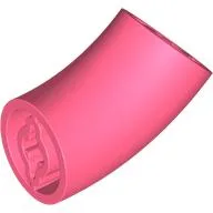 Brick Round 2 x 2 D. Tube with 45° Elbow and Axle Holes (Crossholes) at Each End [LONG] / Coral