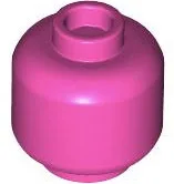 Minifigure, Head (Plain) / Dark Pink