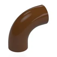 Brick Round 1 x 1 diameter Tube with 90 Degree Elbow (2 x 2 x 1) and Axle Holes (Crossholes) at each end / Reddish Brown